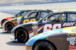 Drive a NASCAR style race car like the pros do at Auto Club Speedway, San Bernardino CA.