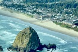 Scenic Flight along the Oregon Coast Goonies rock