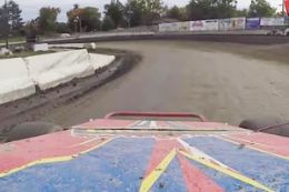 Syracuse drive a race car like a pro on a dirt track